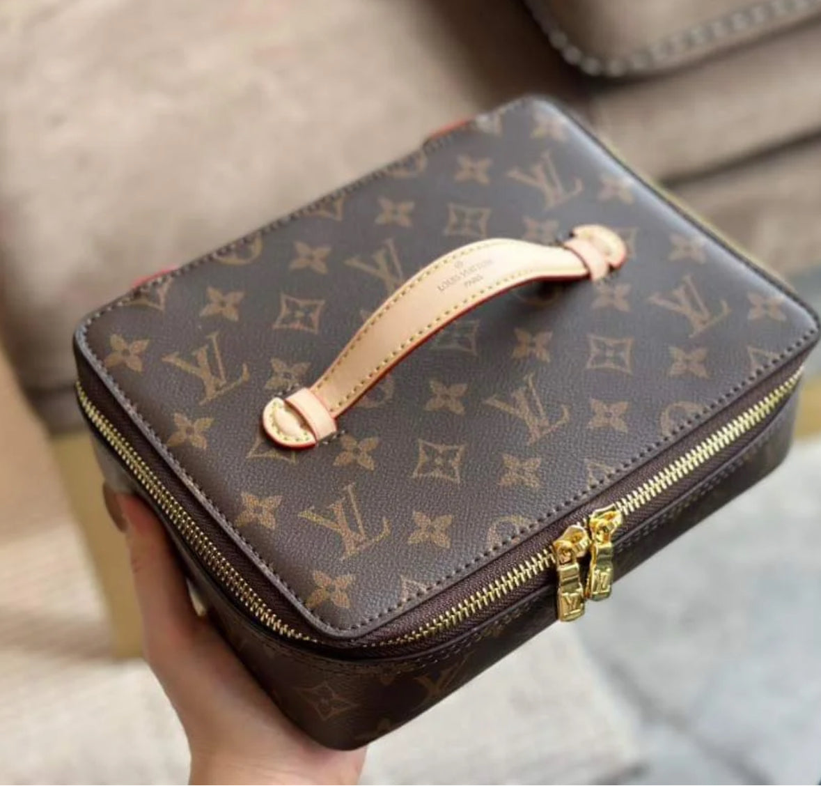 Brown Classic LV makeup case