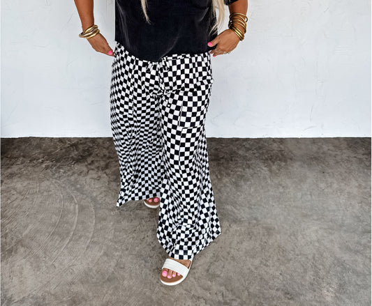 Black & White Check Pants