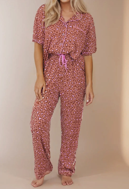 Pink Leopard Pjs