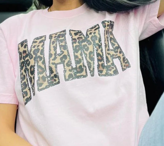 Mama leopard tee