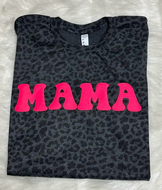 Leopard Puff Mama tee