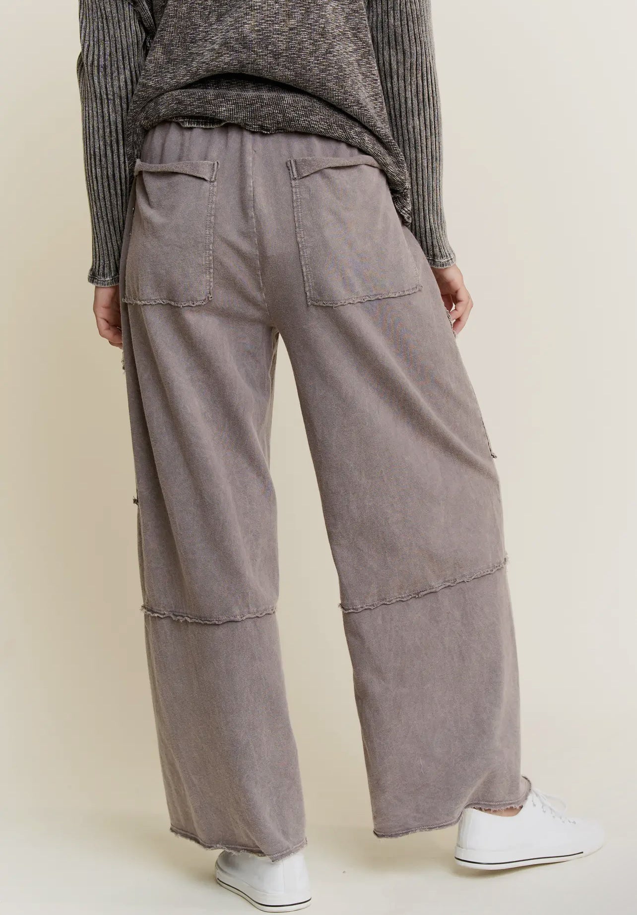 Mineralwash Wide Leg Pants