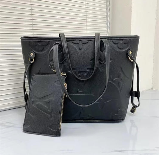 Black Embossed LV