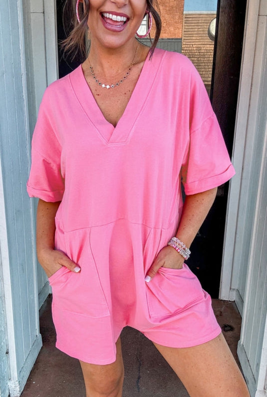 V neck Romper