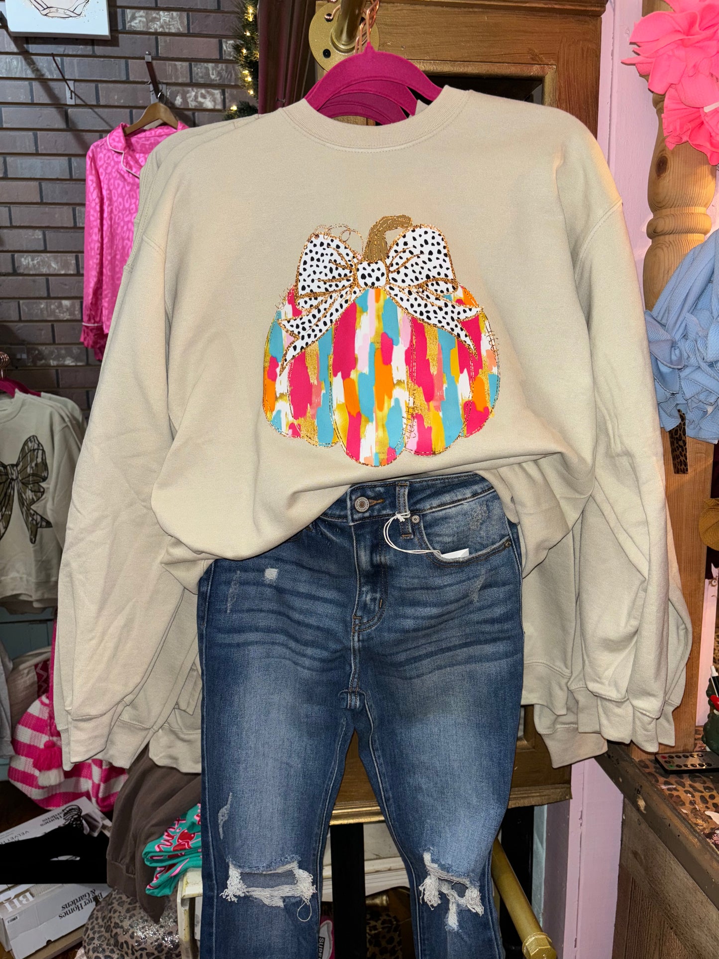 Watercolor Pumpkin Crewneck
