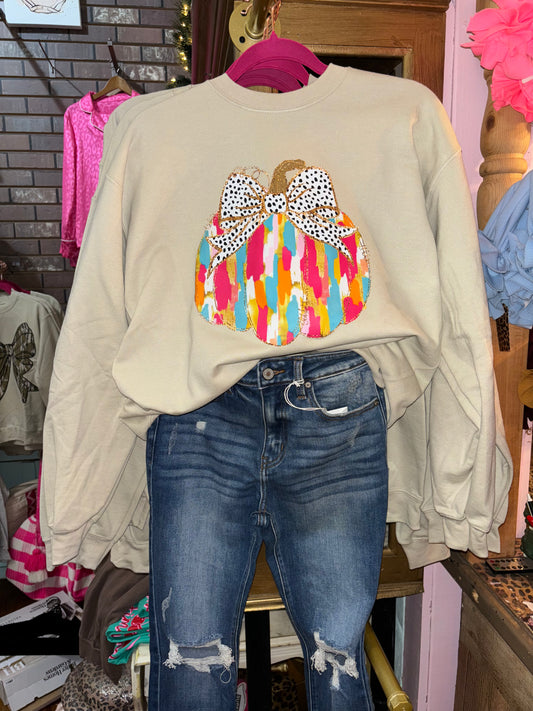 Watercolor Pumpkin Crewneck