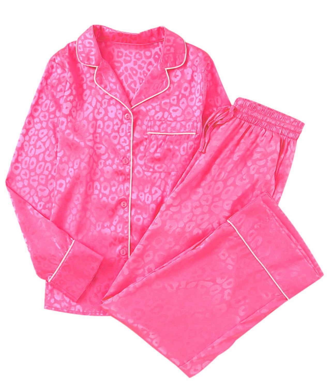 Leopard Satin Pajamas 2pc